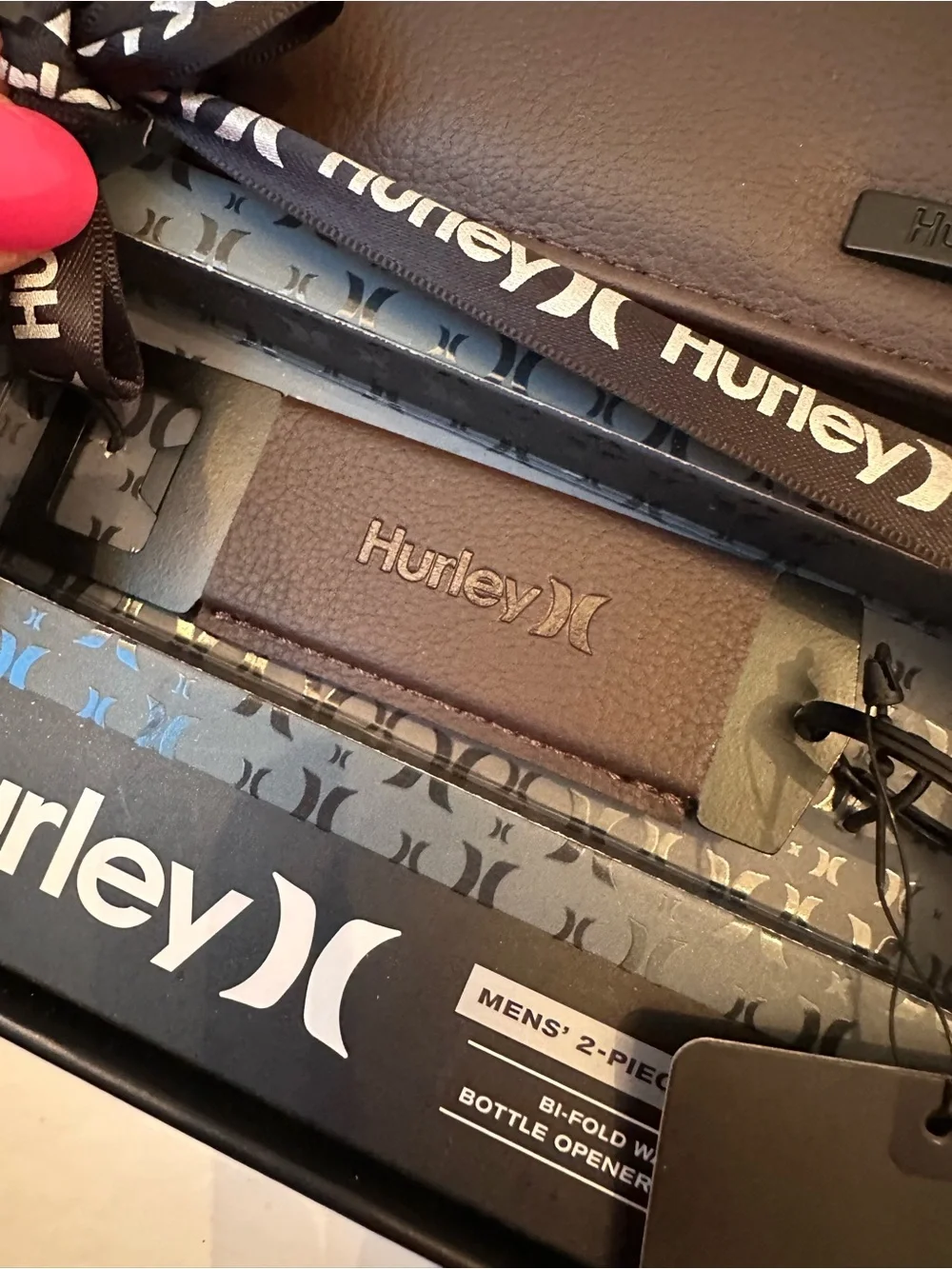 Men’s Hurley Brown Wallet Gift Set